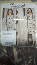 Bareeze Dhanak Collection packaging with a woman wearing a traditional outfit.