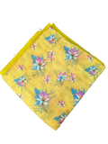 Linen Mustard Yellow. Print 2p suit - pc-6108